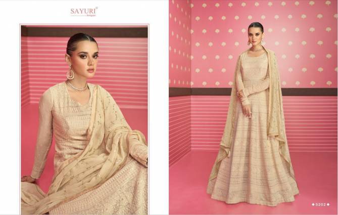 Sayuri Safeena 5201 Series Heavy Festive Wear Designer Georgette Salwar Suits Collection
